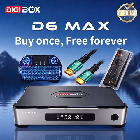 [Genuine] DIGIBOX D6 MAX Android TV Box Hot Sell in Japan,USA, Compatible Upgraded from D3 PLUS, Similar to EVPAD 11P Function