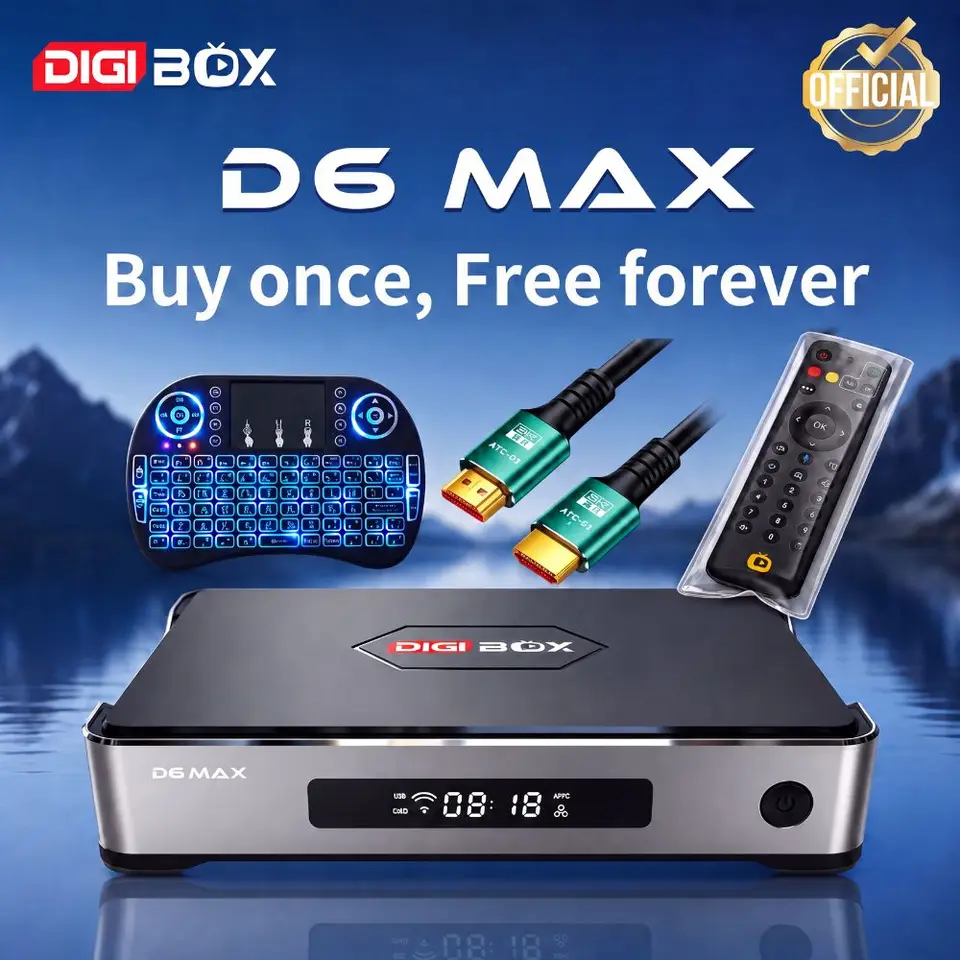 52●DIGIBOX D6 MAX RI0416-2 Genuine] DIGIBOX D6 MAX Android TV Box Hot Sell in Japan,USA