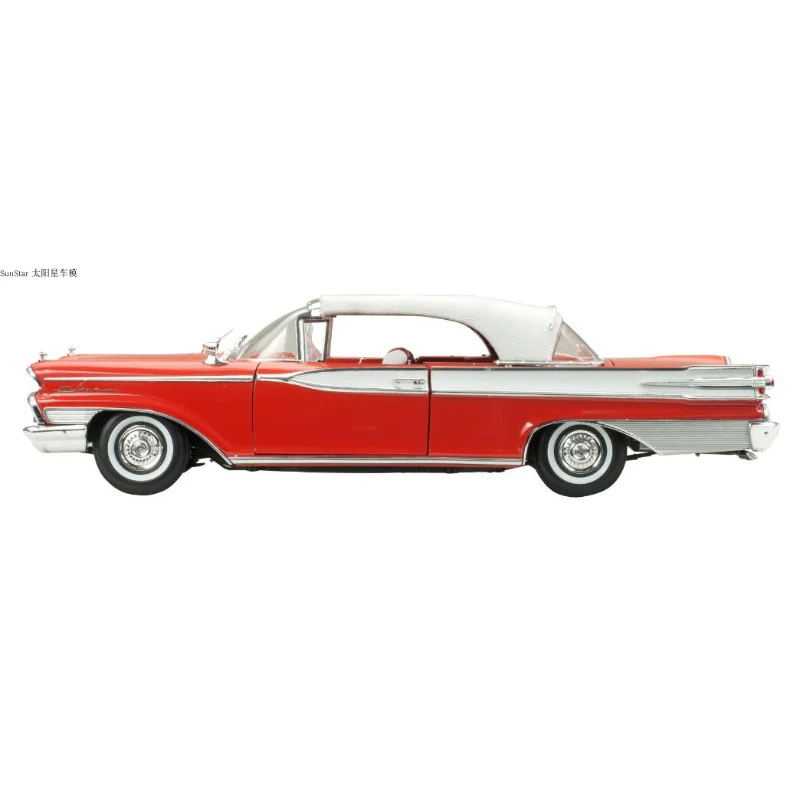 1/18 Schaal Platina versie van de luxe Auto 1959 Mercury Retro Voertuig Diecast Legering Coupe Model Speelgoed Collectie Display