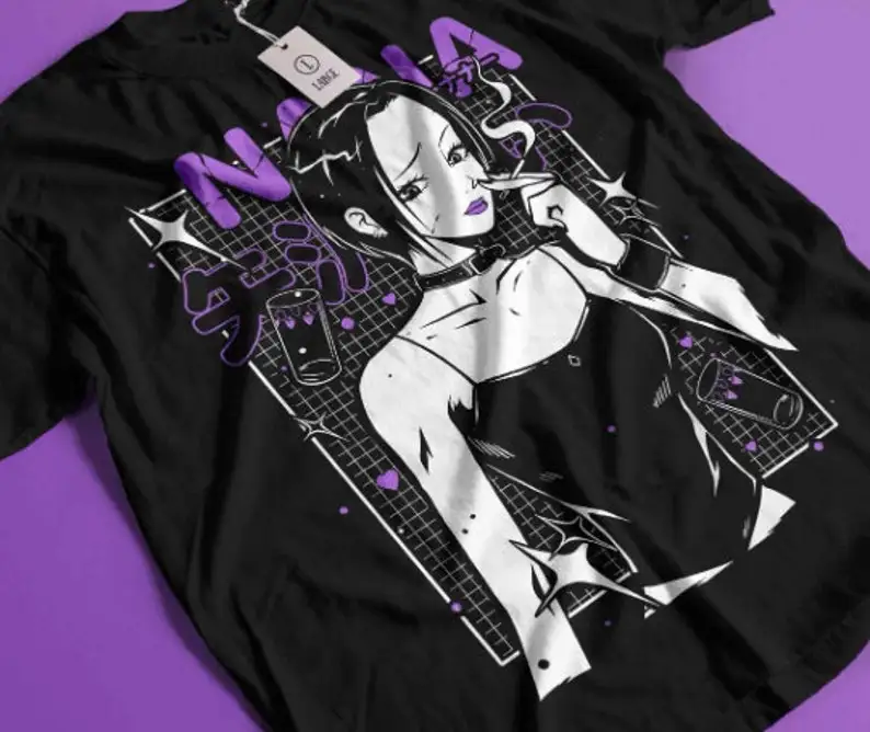 

Unisex Nana Osaki Anime T-Shirt, Black Stones Manga Graphic Tee Shirt