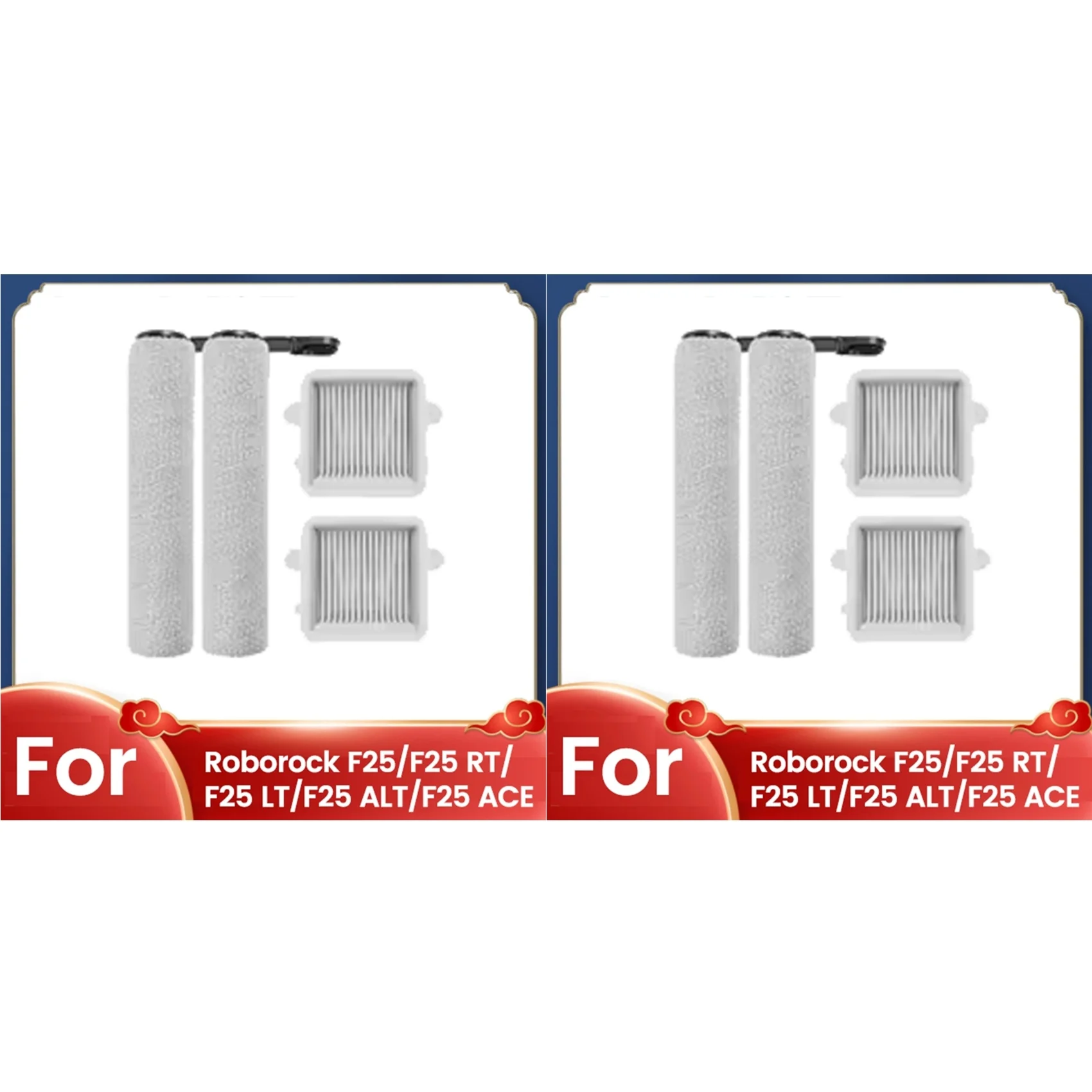 

Комплект из 8 щеток и фильтров N95R для Roborock F25/F25 RT/F25 LT/F25 ALT/F25 ACE, запасные части для пылесосов для влажной и сухой уборки