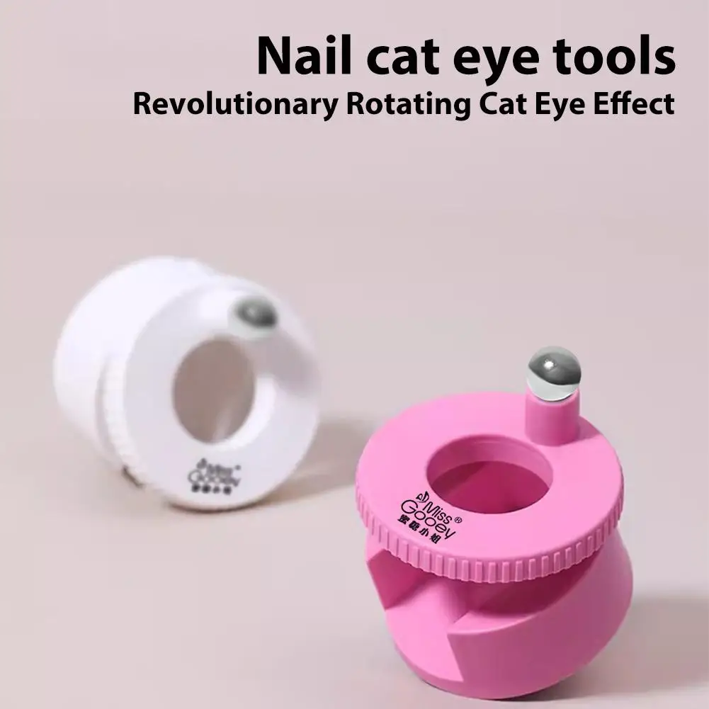 1 Stück Rotierender Katzenauge-Nagelmagnet mit breitem Lichteffekt und Glasperlen-Effekt, multifunktional, stark, automatisch, für Gel-Nagelkunst