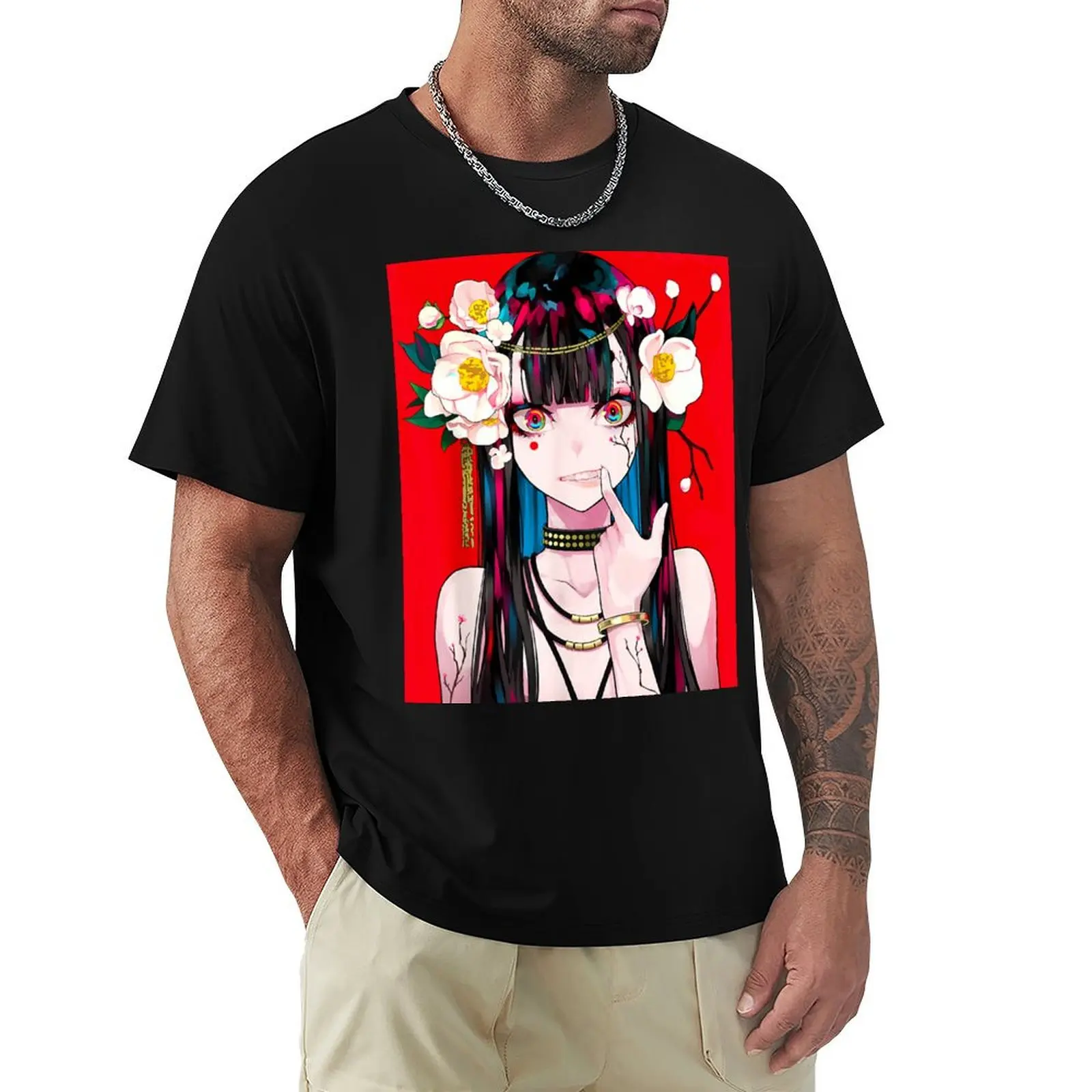 Camiseta con Diseño de Anime Japonés, Estilo Casual para el Trabajo, Regalo para Otakus