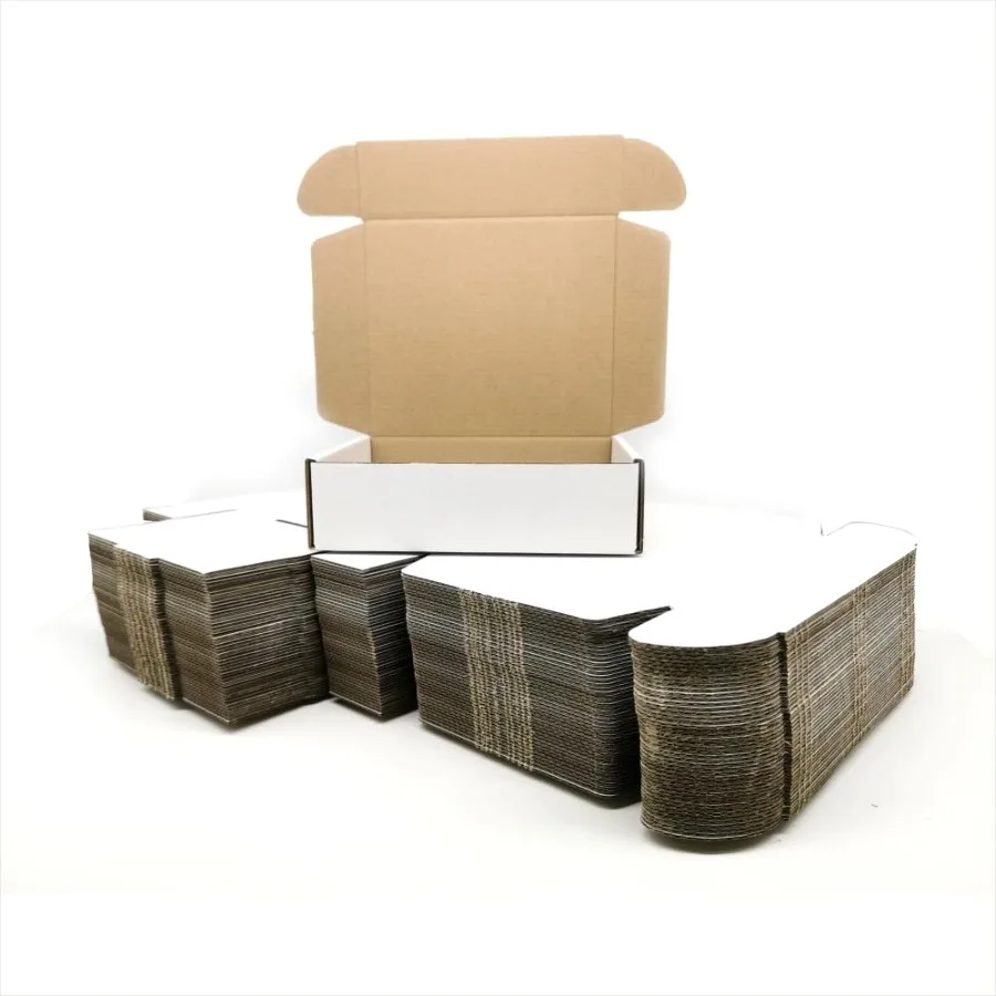 

Коробки для отправки почты, 7x6x2 дюйма, 50 шт., белые, из гофрированного картона, для хранения и упаковки