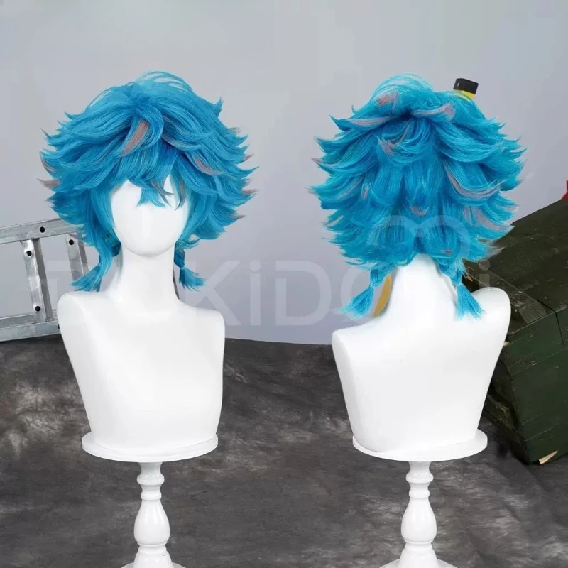 

Isha Arcane Cosplay Wig Heat Resistant Synthetic Fiber Brown Blue Mix Root Teased High Volume Messy Bangs In Stock For Women LOL