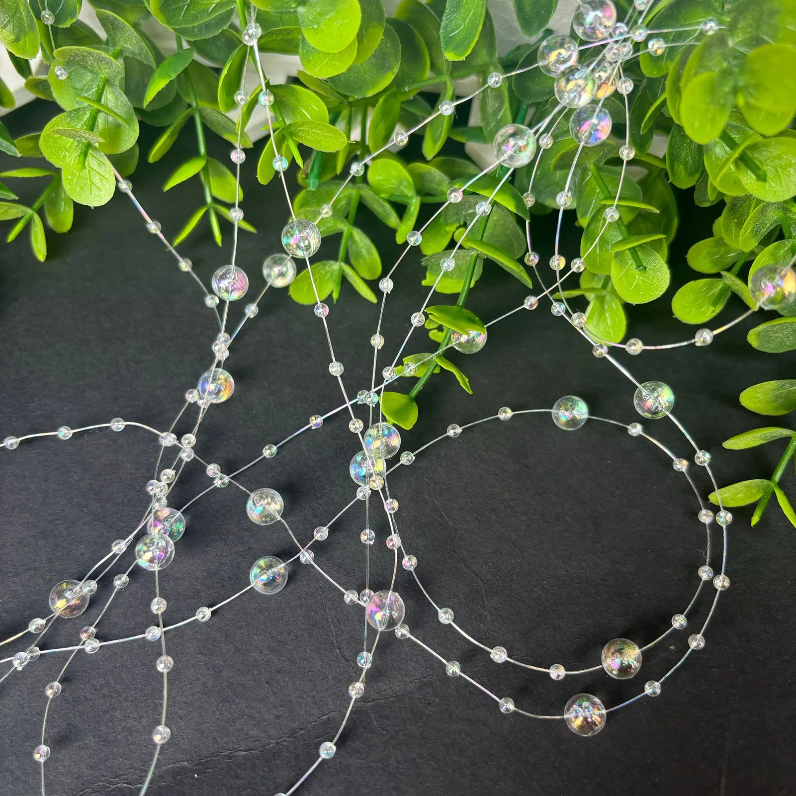 Plastic Imitation Pearl Beaded Chains Craft String Pearls Plastic Pearl Bead for Jewelry Making DIY Craft