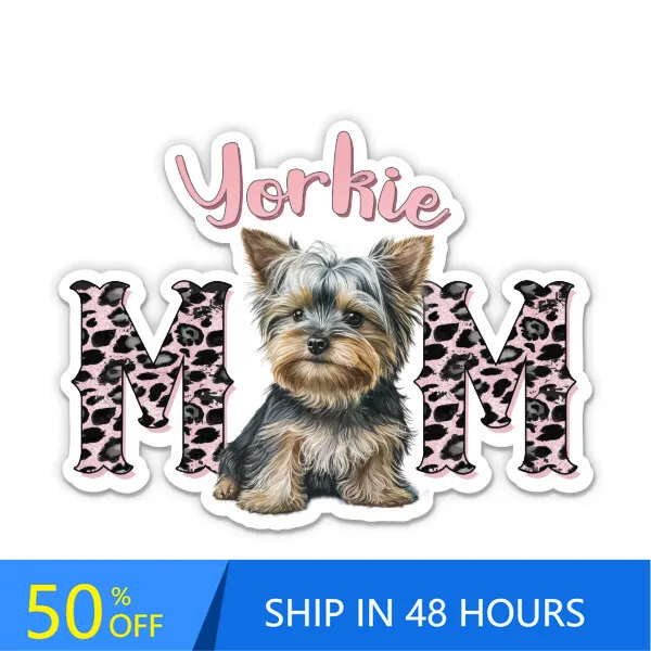 

Yorkie Mom Dog Stickerfor Trendy Car Boat Window Walls Waterproof Vinyl Decal Decoration Cute Aesthetic Cool