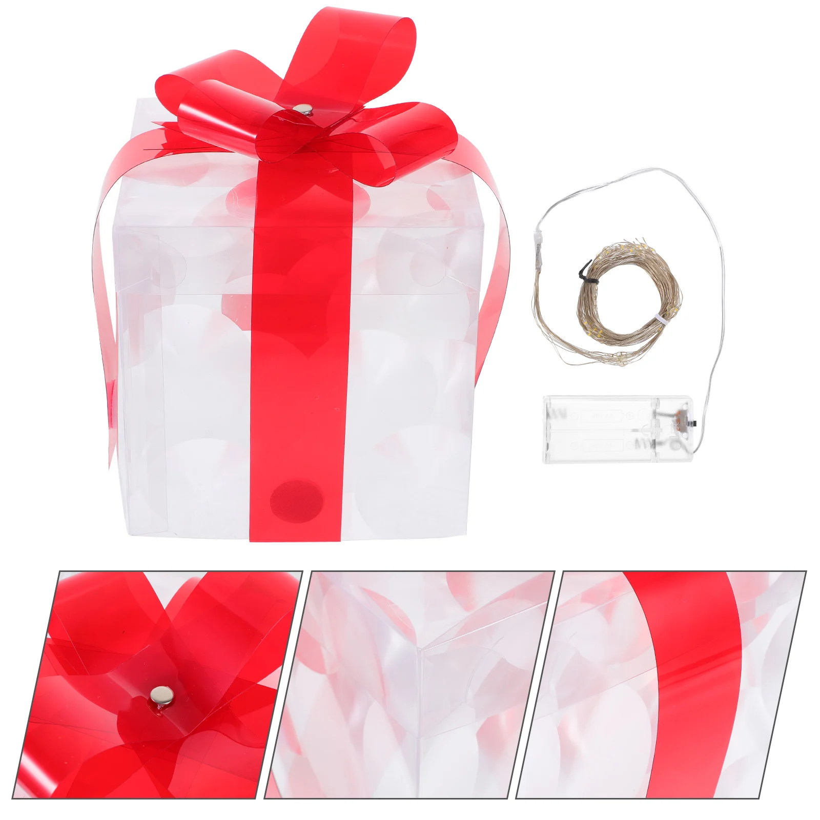 LED Christmas Light Box Baby Boxes with Lids Pvc Glowing Outdoor Lighted Presents