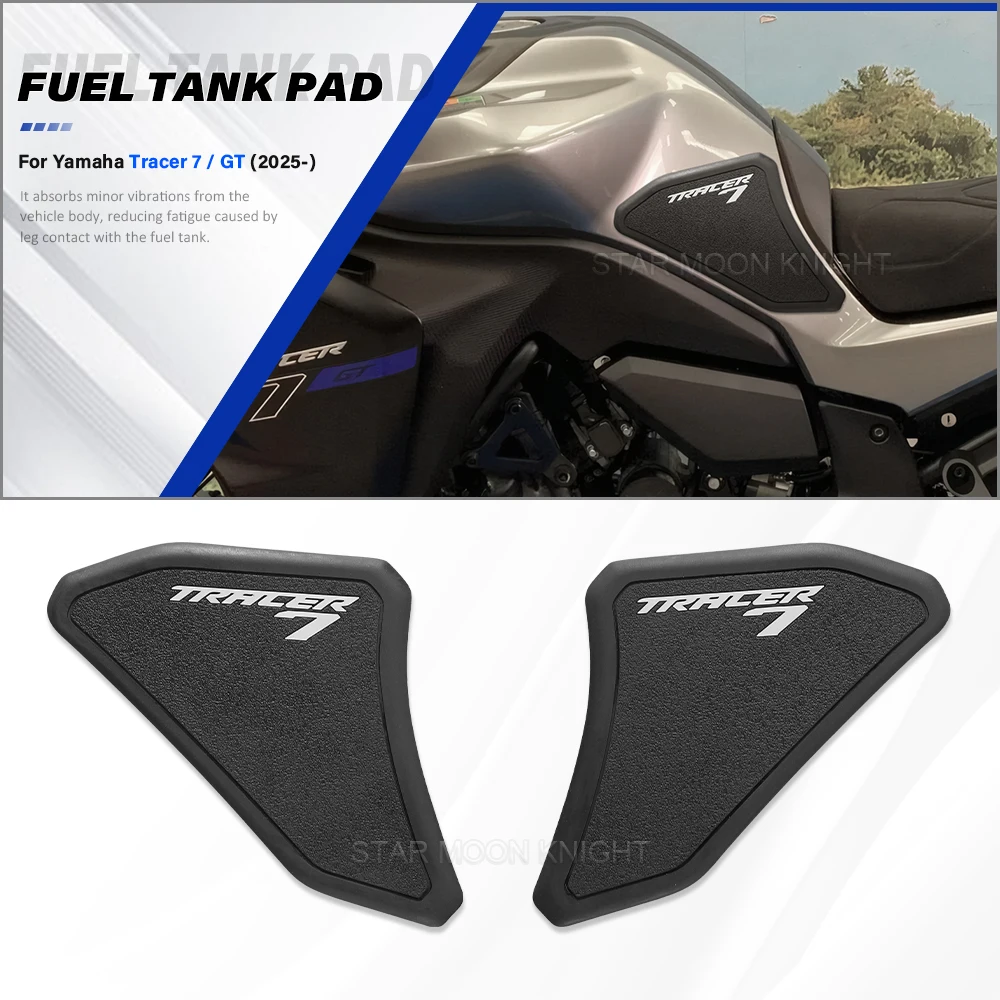 

For Yamaha Tracer7 GT Tracer 7 Tracer7gt 2025 2026 Side Fuel Tank Pads Protector Stickers Knee Grip Traction Pad Waterproof