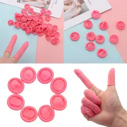 100/300PCS Natural Descartável Antiderrapante Látex Fingertips Protector Luvas De Borracha Capa De Dedo Finger Cots