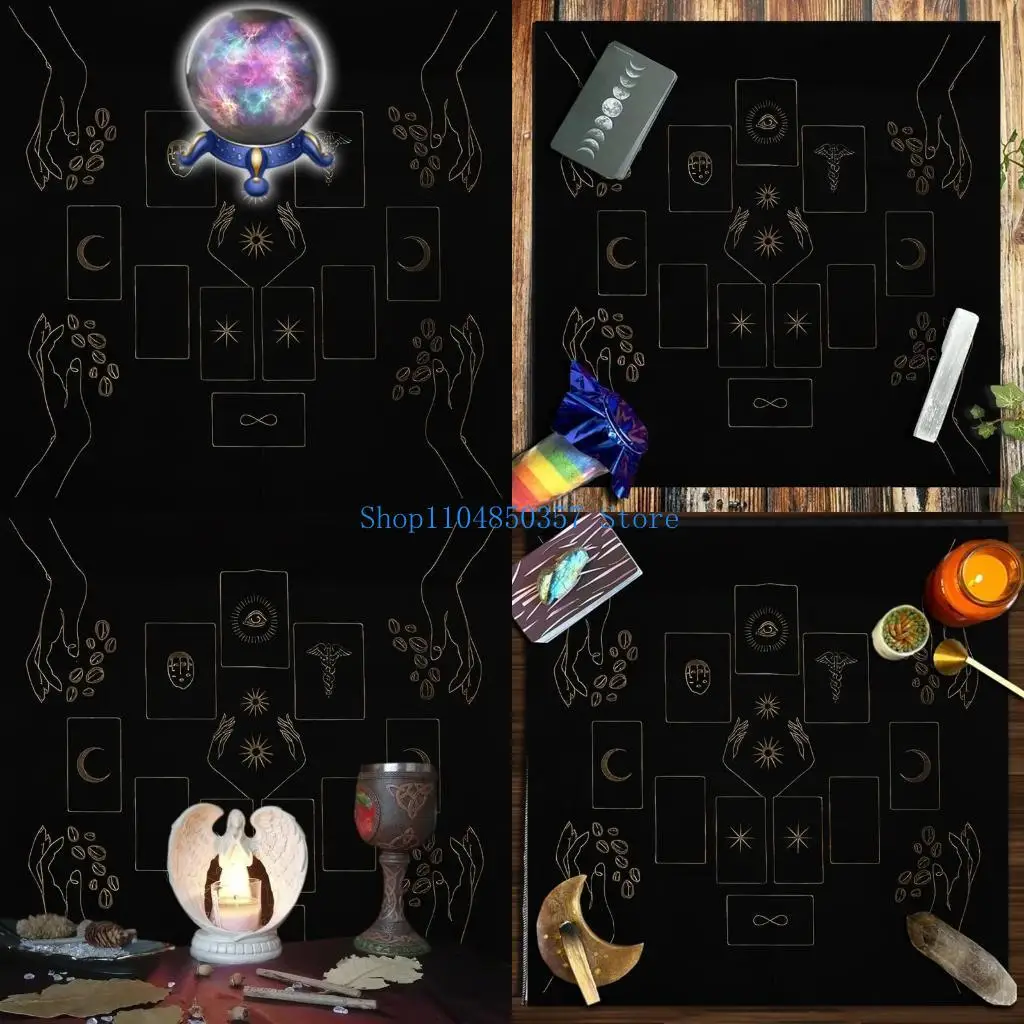 

5ASD Divinations Tablecloth Card Cover Cover Astrogical Oracles Pad Tarots Table Clate Altars тканевая настольная игра