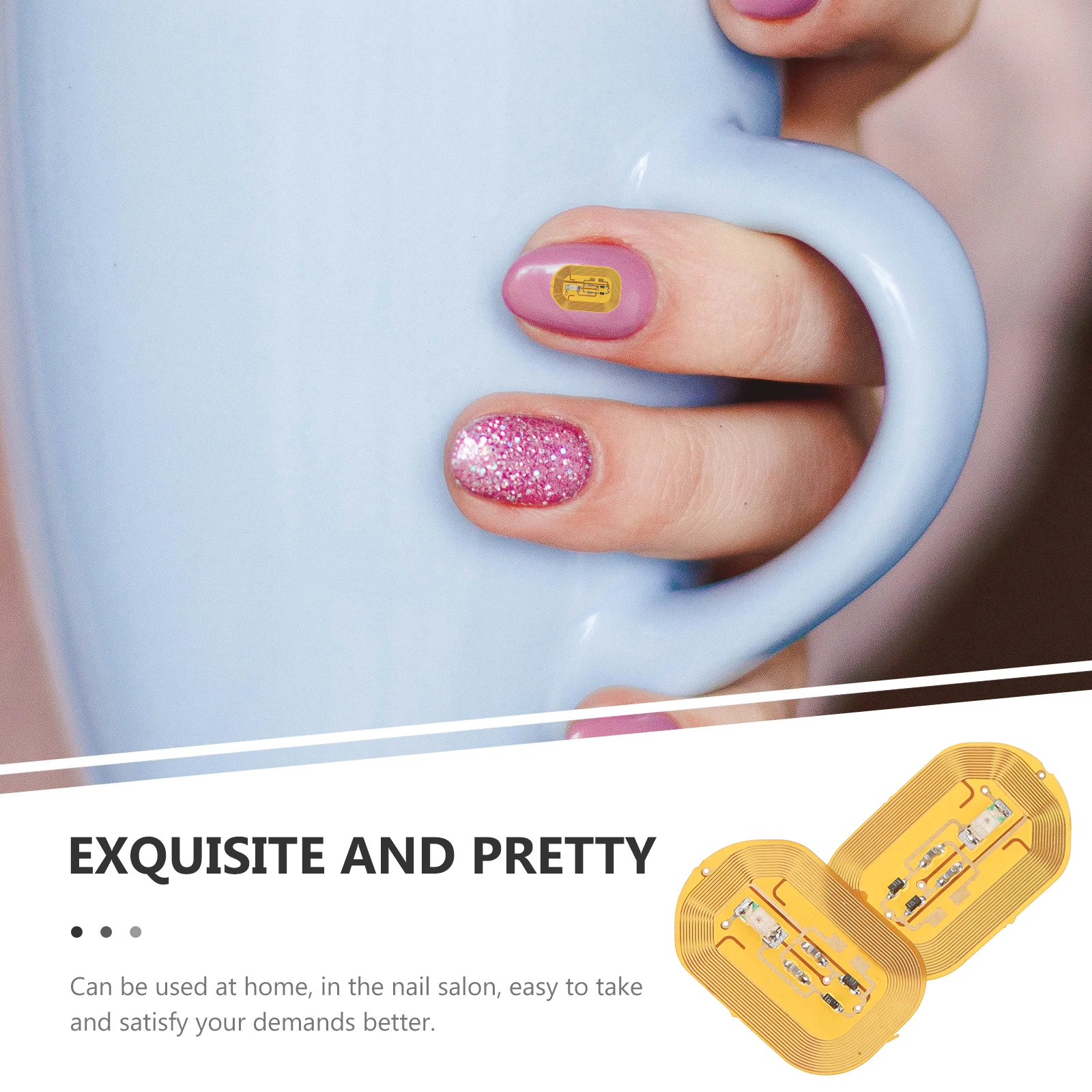

5pcs Glowing Art Decals Diy Decor For Women Manicure Supplies Accessories Nail Stickers For Short Nails Sensor