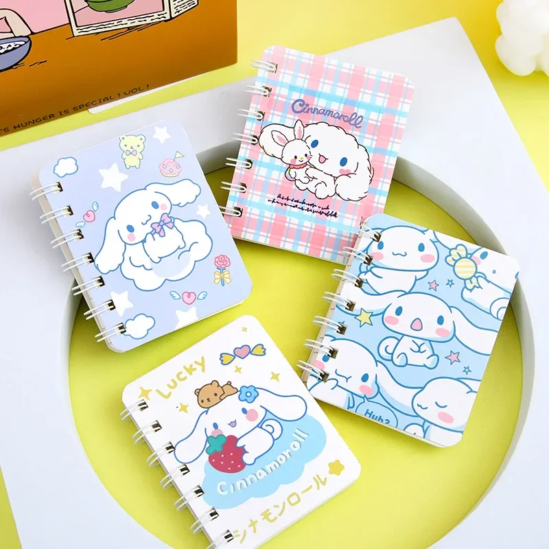 Sanrio Anime Series Kawaii Cartoon Notebook Kuromi My Melody Cinnamoroll Kitty Portable Student Diary Notebook Kids Gift