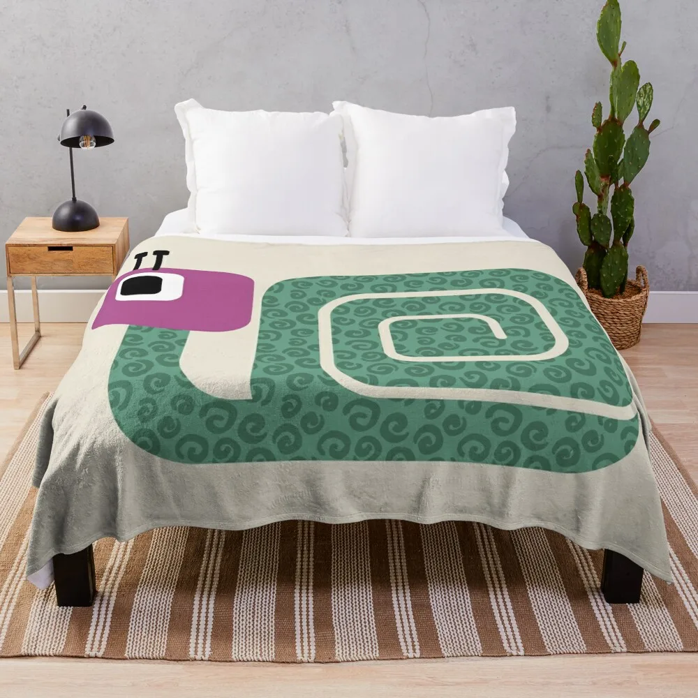 Colorful Snail on Cream (DP312-1-8) Throw Blanket Bed linens For Decorative Sofa Luxury Thicken for winter Blankets