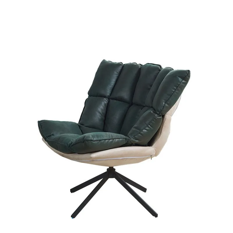 

Italian light luxury lazy chair comfortable sedentary study fiberglass balcony small apartment living room leisure