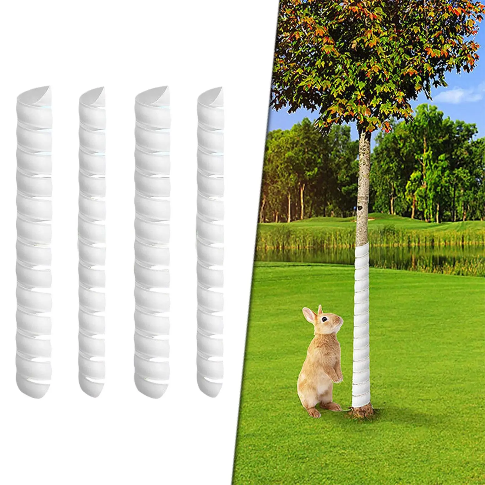 

4Pcs Tree Trunk Protector Trunk Wrap Plants Guard Sturdy Bark Tube Protector Garden Tree Sleeve from Deer Animals Mowers Trimmer
