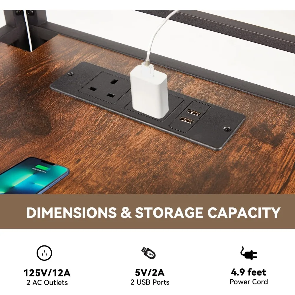 خزانة بار زاوية مع مخرج طاقة، خزانة بار نبيذ 5 طبقات مع ضوء LED وحامل زجاجي، بار منزلي صناعي لتناول الطعام #5