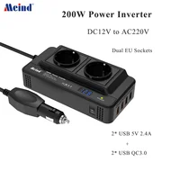 Altamente recomendado Meind 200w inversor de coche 12v a 220v inversor de corriente para coche