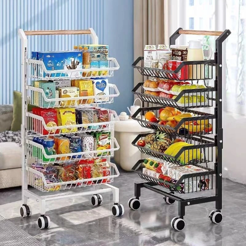 

trolley rack, kitchen and , bedroom snacks, baby mobile floor -layer multi-functional storage rack