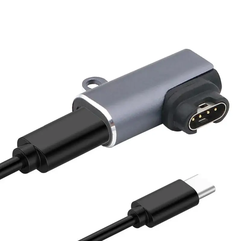 Cargador Compatible con Garmin Fenix7 6S 6 5X Venu 2 Sq Watch A Adaptador tipo C 90 grados curvo adaptador de cargador tipo C
