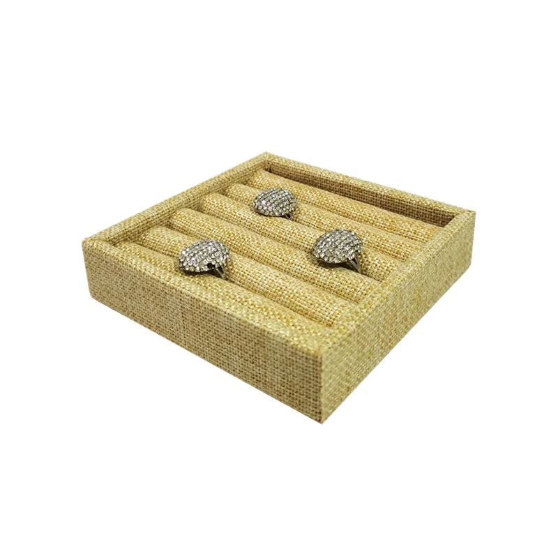 صندوق مخملي لعرض المجوهرات ، صينية الخواتم ، تخزين الأقراط ، تعبئة الخواتم ، جودة عالية ، 11*11 #2