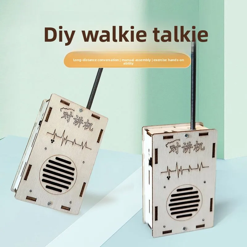 DIY Parent-child Science Experiment Walkie Talkie, Wireless Pager Kids Tech Kit, Ultraman Tiga Gundam Themed Assembly Toy