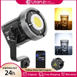 Ulanzi VL-120Bi VL-120C 120W V-Mount COB Video Light Wireless APP Control 2700K-6500K CRI＞95 for Video Videography Photography