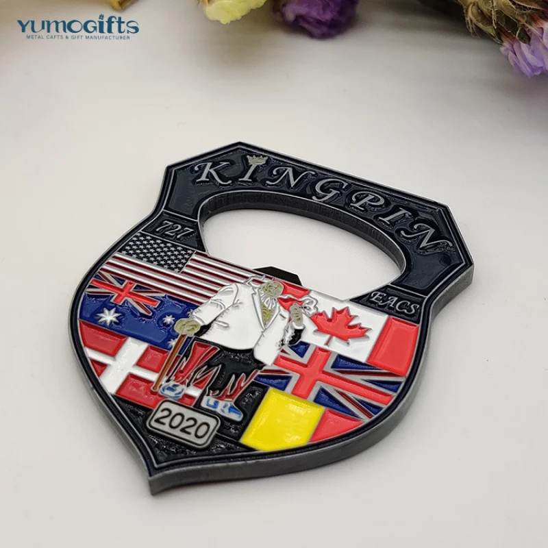 Customized. Metal Corkscrew Customized-Border Travel Fans Cultural Beer Electroplating Zinc Alloy Paint