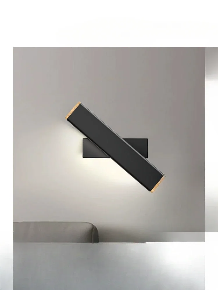 Lujia Liangpin full-spectrum slotted rotating wall lamp, modern minimalist bedroom bedside lamp, Nordic living room background