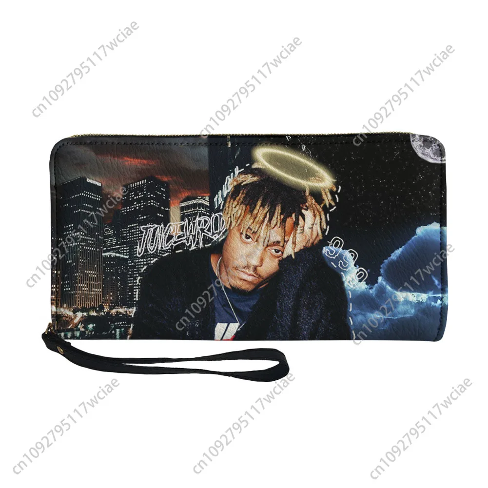 กระเป๋าสตางค์ Juice Wrld 999 ฮิปฮอปแร็ปเปอร์ แบบกำหนดเอง สำหรับผู้ชาย ผู้หญิง วัยรุ่น กระเป๋าสตางค์แบบยาวมีซิป พิมพ์ลายสองด้าน พกพาสะดวก ใช้เป็นกระเป๋าของขวัญได้
