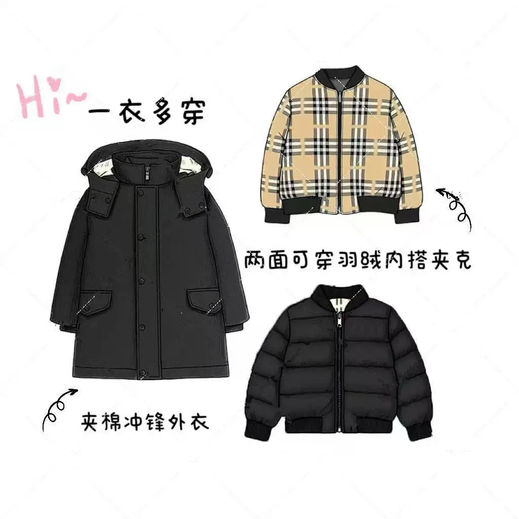 

2025 Autumn/Winter New Men's and Women's Cotton Jacket+Double sided Down Inner Tank Two piece Set