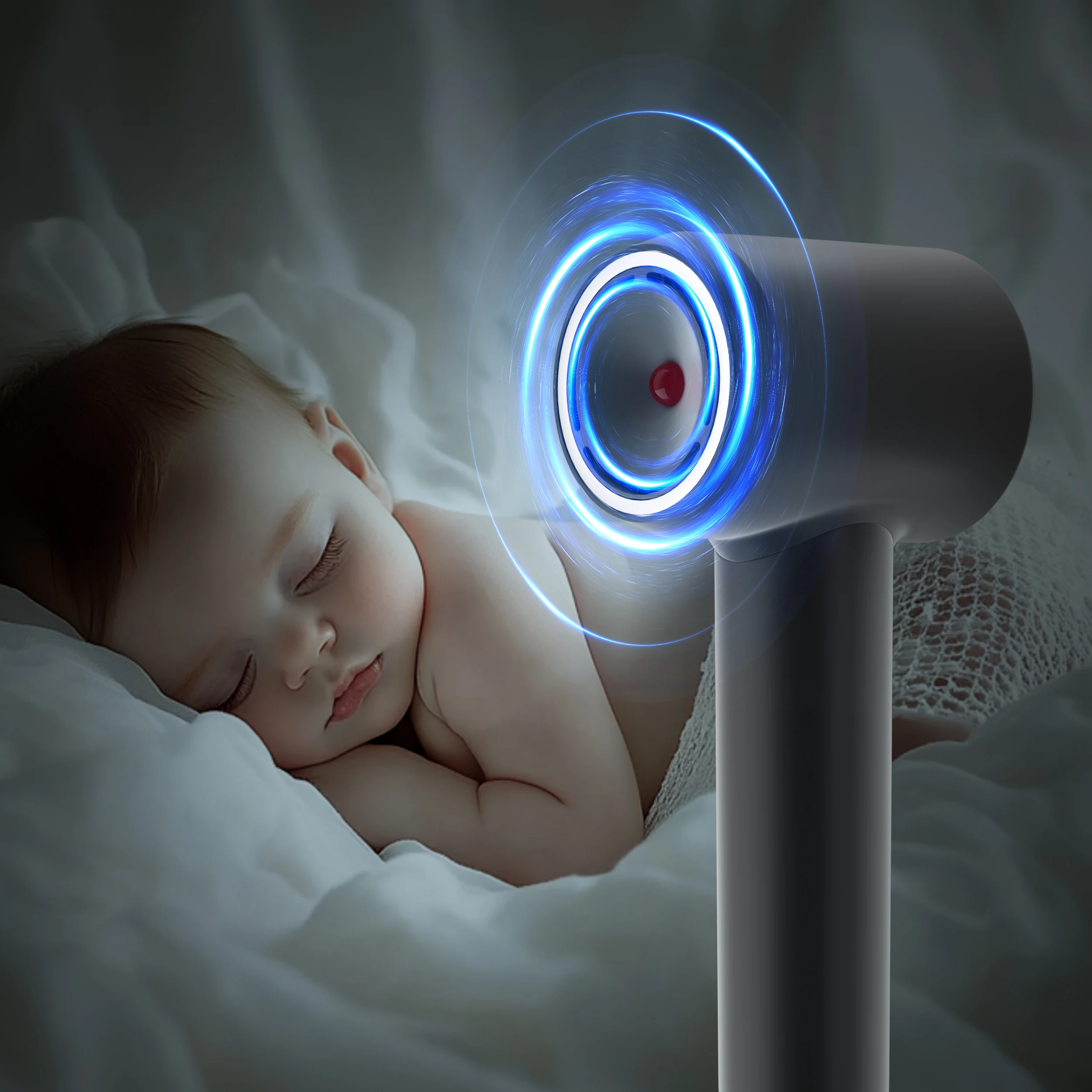 미국산 1400W 고속 헤어 드라이어, 음이온 110000Rpm 블로우 드라이어 세트 (가정용, 야외 및 호텔용)