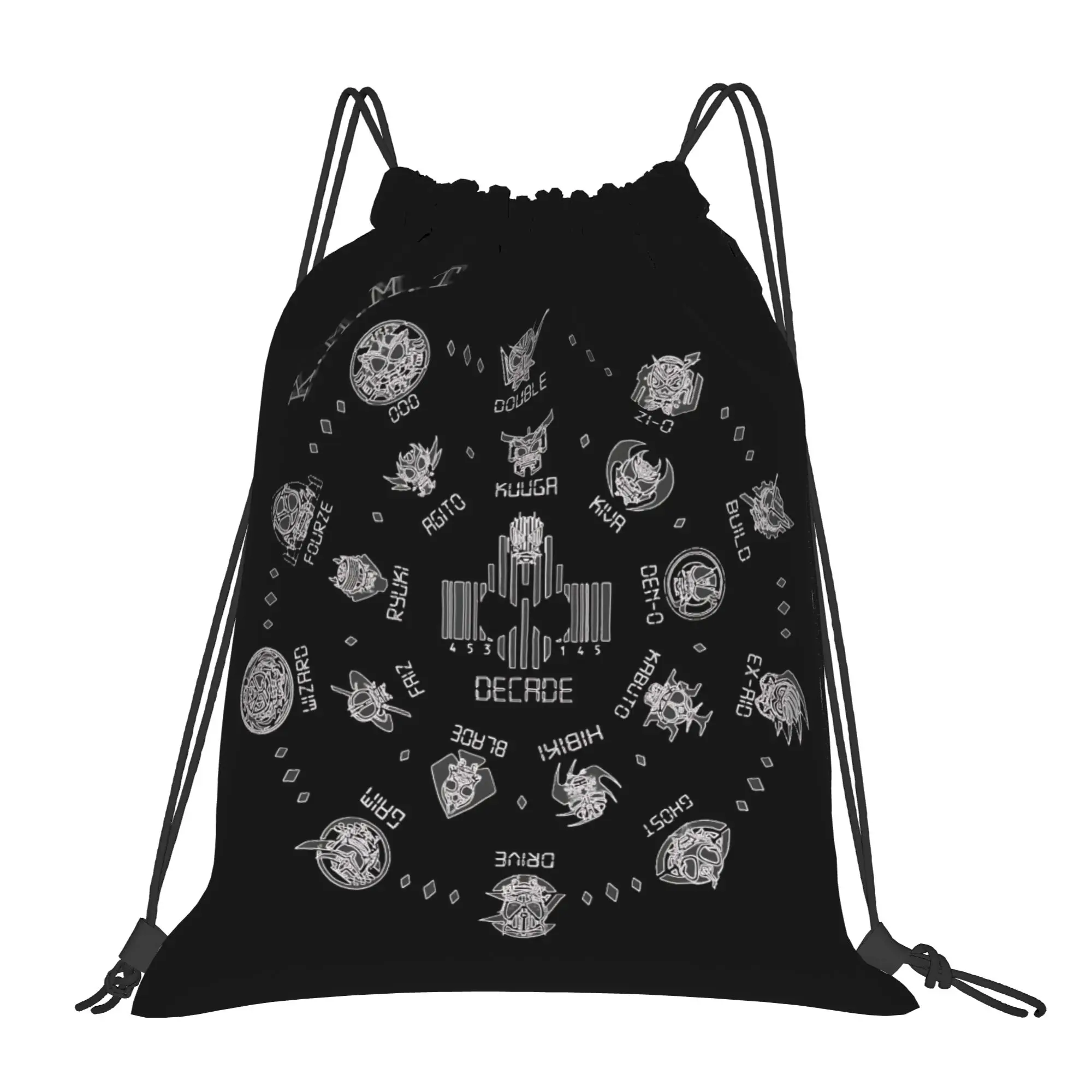 For travel Pouch Kamen Rider  Kawaii Drawstring Bags Sports Shoe Clothes Storage Multi-function Teen Portable Rucksack