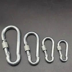 M6/M8/M10 Stainless Steel Carabiner Spring Link Hook Carabiner Multitool Mountaineering Buckle Lock Camping Hook Rope