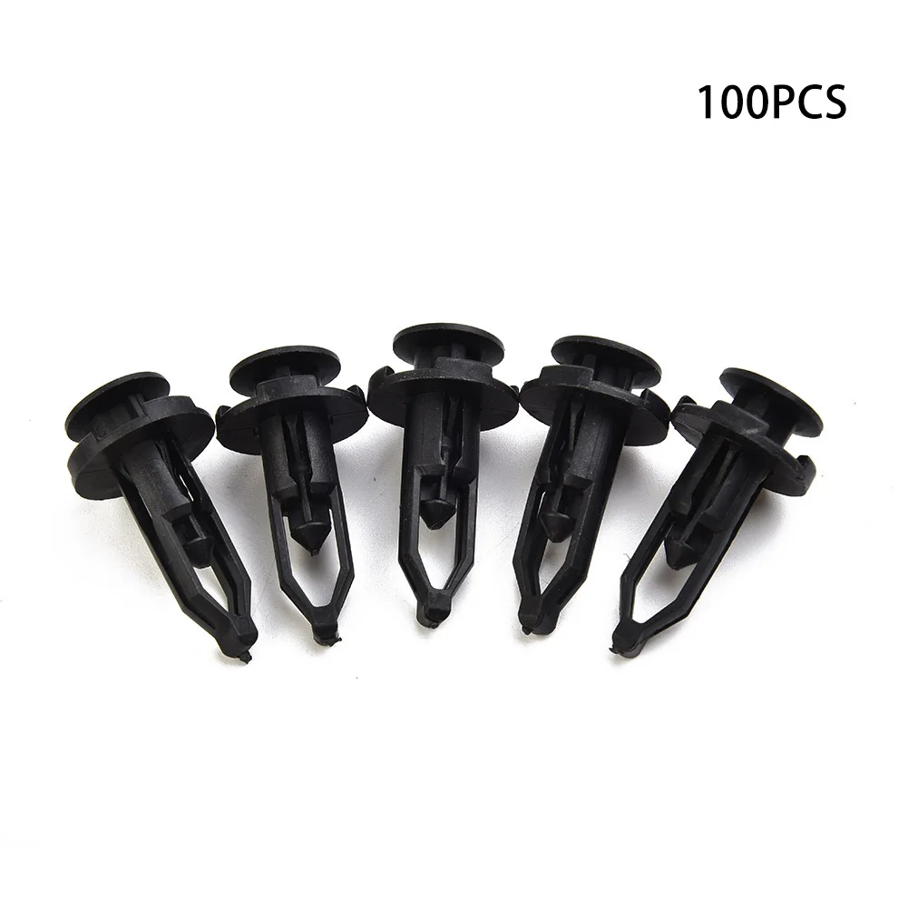 100pcs Auto Fastener Clips Car Bumper Rear Cover 9mm Push-Type Clamp Plastic Fixed Clip Fasteners Fit For -Toyota 52161-16010