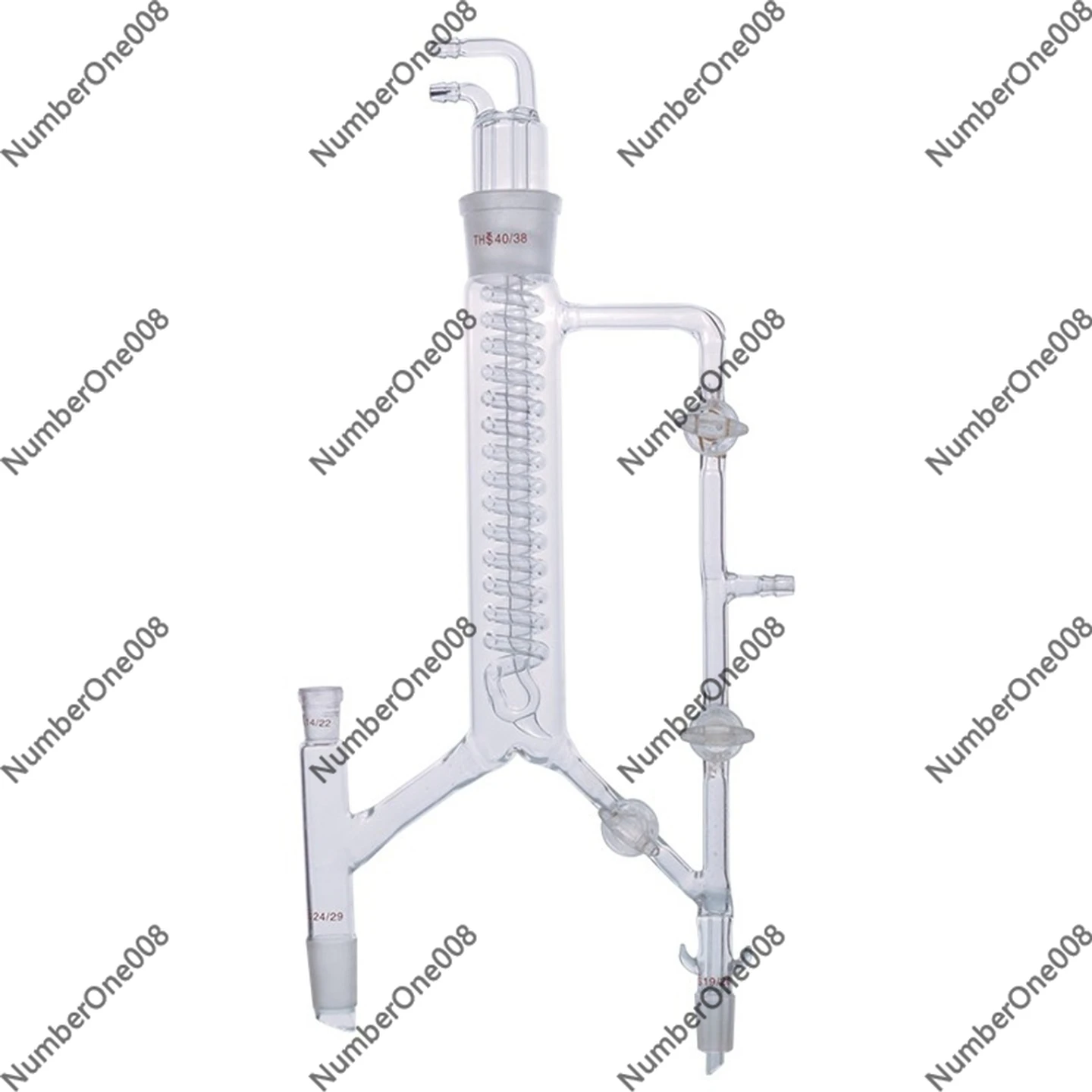 5221 Fractionation Head Straight Serpentine Rectification Head Tower Device with PTFE Piston