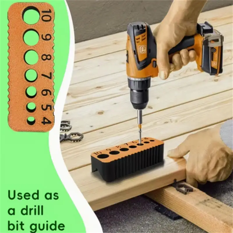 3D Printed PLA Drill Guide Jig, Metric 4-10mm Straight Hole Drilling Locator, Woodworking Vertical Drilling Positioning Tool