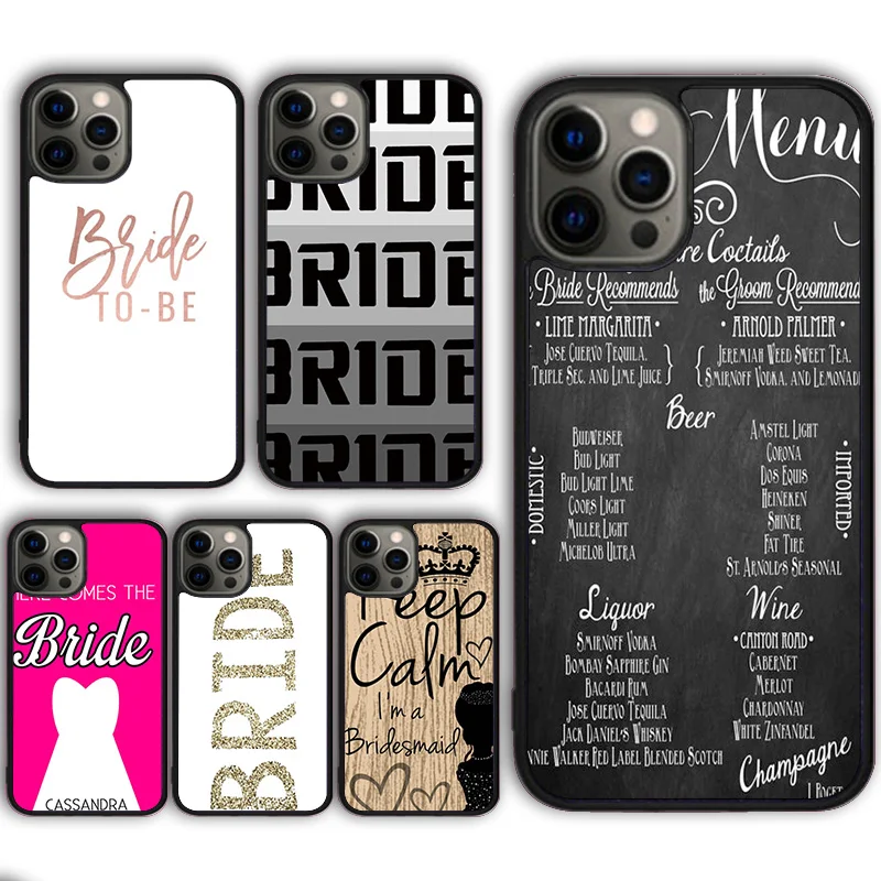 Personalised Wedding Bride groom Name Phone Case for iPhone 16 15 SE2020 13 14 11 12 Mini Pro Max Max 6 7 8 Plus coque fundas