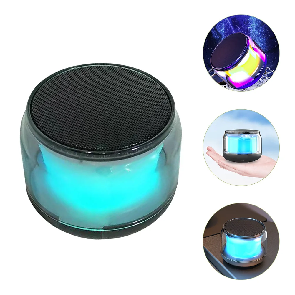 

Speaker LED Night Light Portable Wireless Stereo Music Box with Lights Dual Connectable 10m Range Silicone Buttons