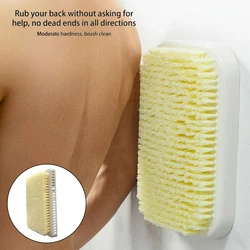 Body Rubbing Brush Back Shower Exfoliating Wash Scrub Brushes Anti-skid Massage Tool Wall Self-adhesive Scrubber