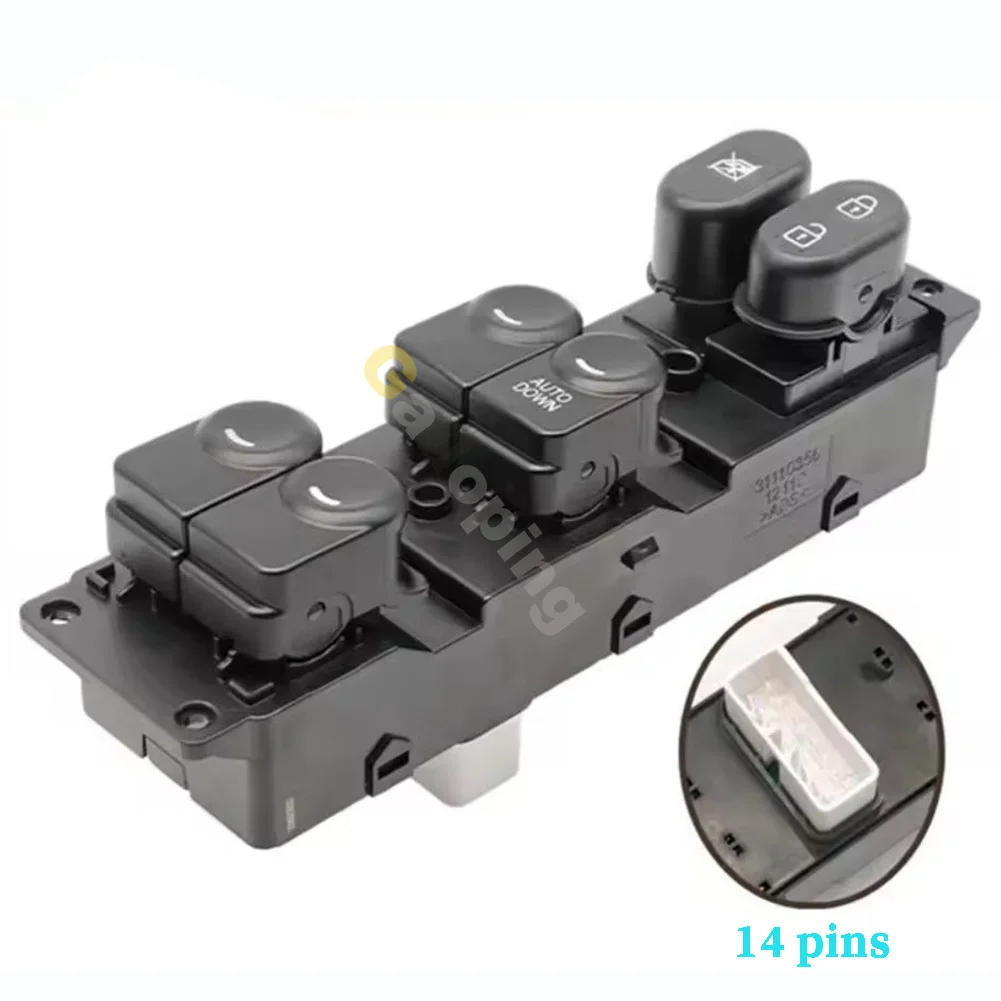 14Pins Right Hand Driver Power Window Control Switch Glass Lifter Button For Hyuandai Kia Accent India 93570-1V611MA1 Car Parts