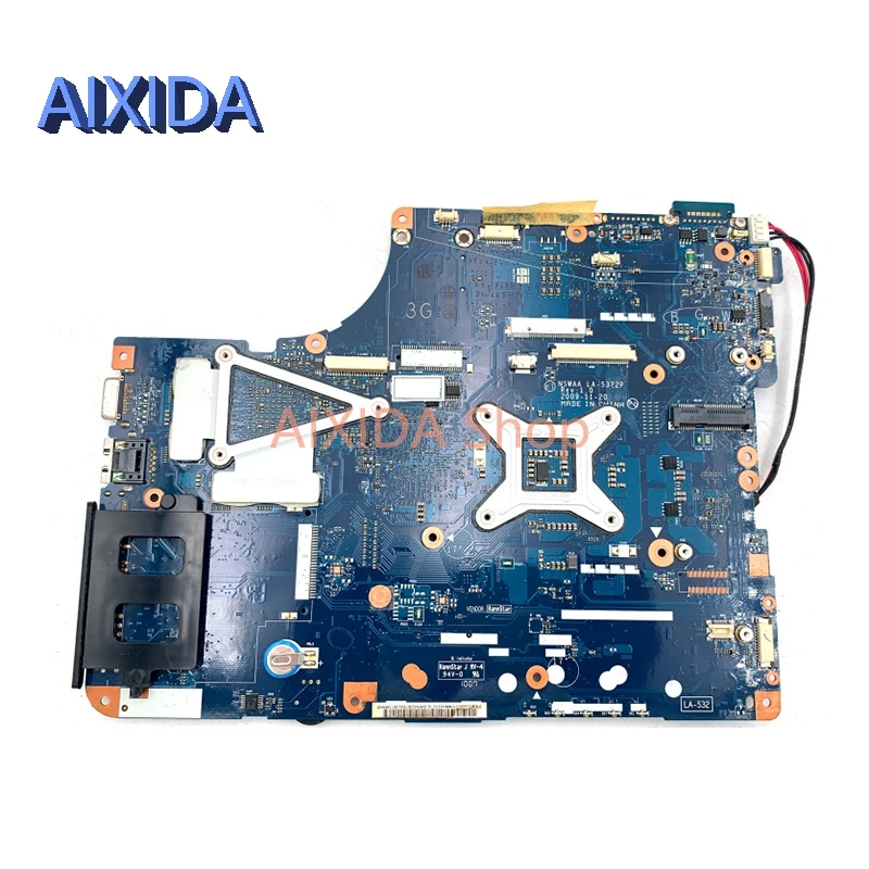 AIXIDA K 000093130   Placa principal NSWAA LA-5322P para placa base de ordenador portátil Toshiba Satellite L500 L550 de 17 pulgadas HM55 DDR3 HD4650 1G