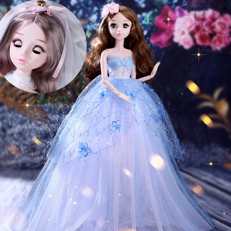 

30cm / 60cm Princess Doll Blinking Doll Full Set Wedding Dress BJD Doll Kids Girl Doll Toy Gift Toys for Girls