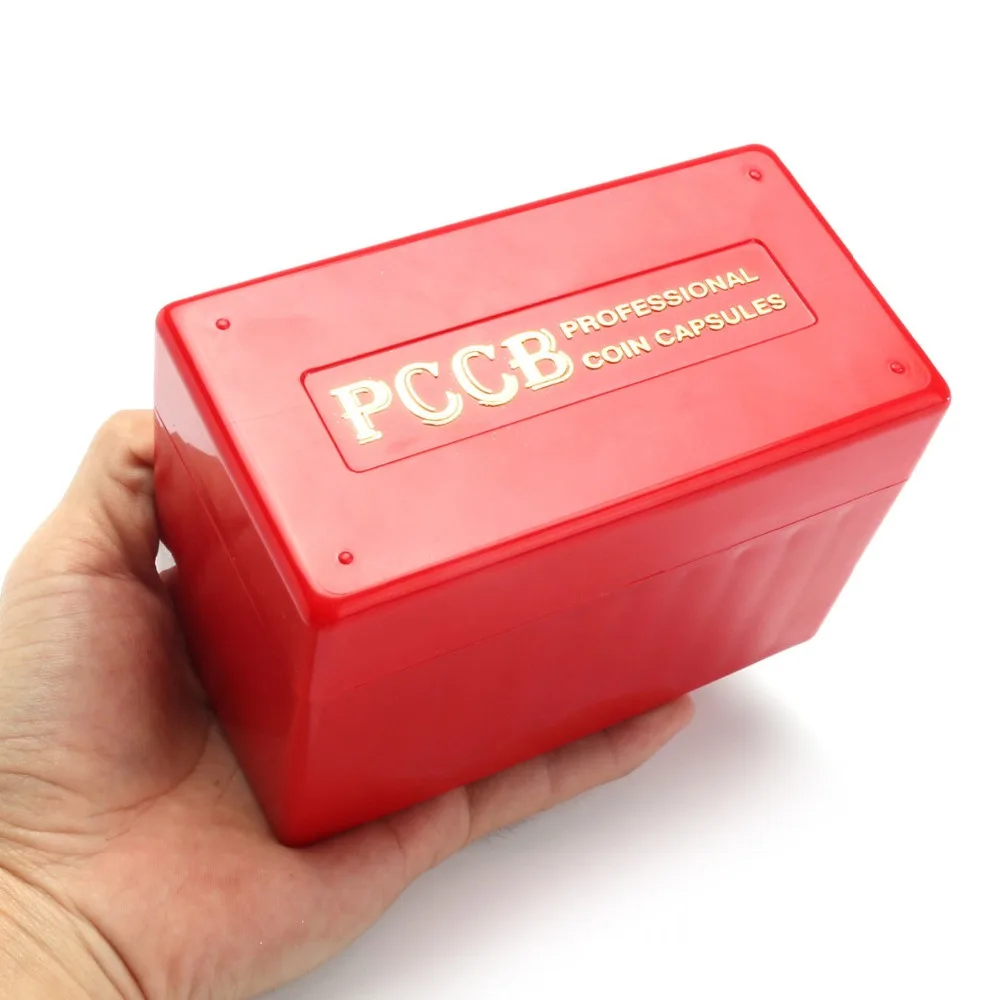 Red Coins Holder Storage Slab Boxes Display Capsule Collection for 10 Certified Graded PCGS NGC Slab Coin High-Quality