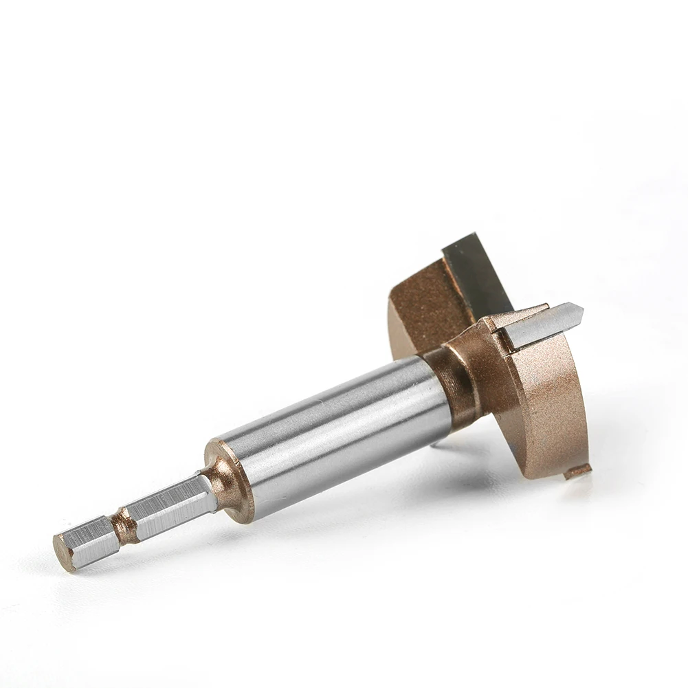 1pc Hex 1/4in Schaft Forstner Bohrer Scharnier Langweilig Bit 10-50mm Loch Sah Cutter wolfram Hartmetall Holzbearbeitung Werkzeug – Detail 7