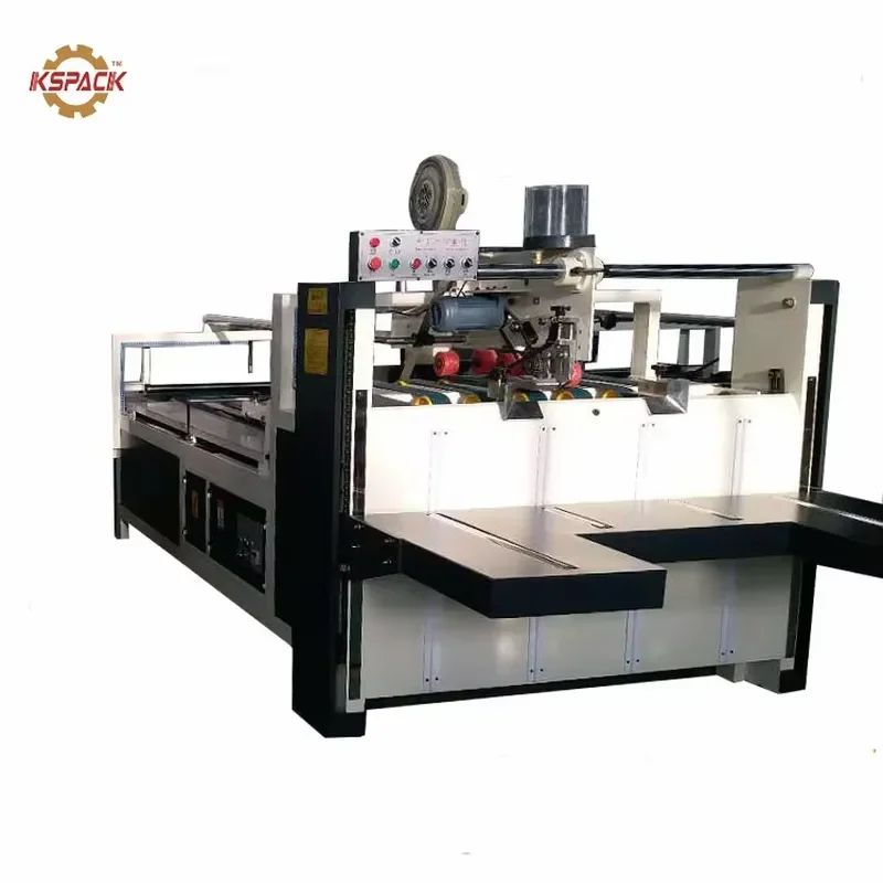 For Semi-Automatic Electric PLC Folding Gluer Machine for Fruit Vegetable Carton Boxes Wood/Plastic 40m/min Easy Operate 1