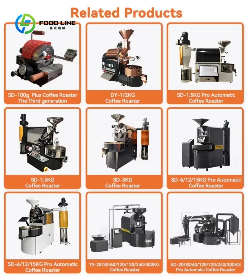 Customized Factory Sample Tostadora De Cafe Industrial Commercial 6Kg 10Kg 12Kg Coffee Bean Roasting Coffee Roaster Machine view 6