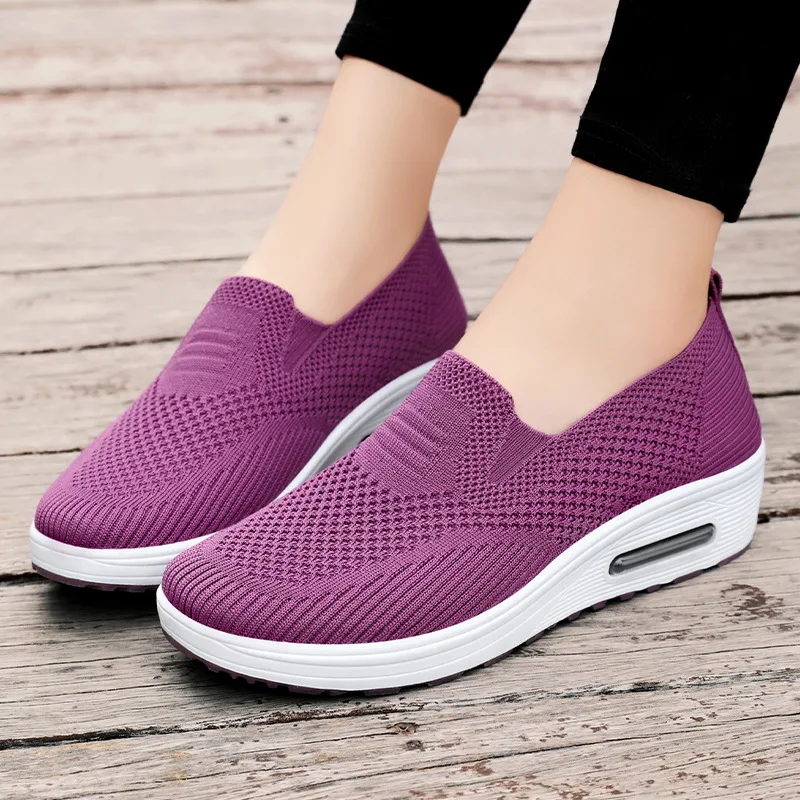 

2025 Women Trainers Mesh Walking Shoes Non Slip Slip On Shoes Comfortable Casual Sport Shoes for Walking Jogging