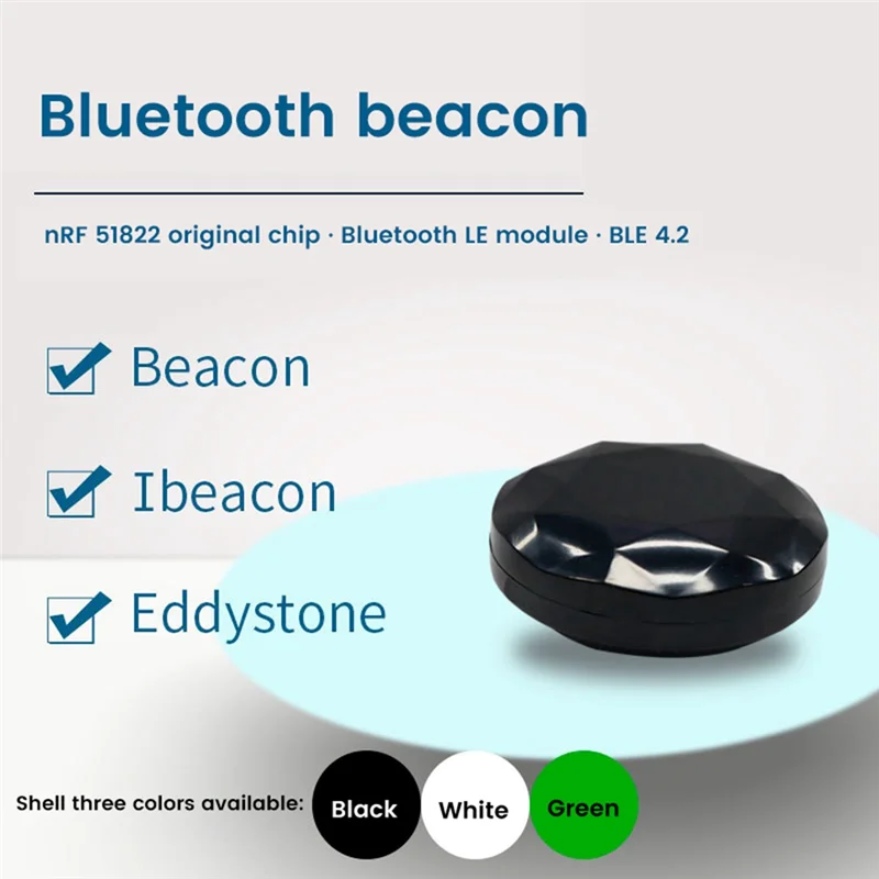ABFN-1Pcs NRF51822 منارة بلوتوث Ble4.2 وحدة تحديد المواقع منارة Eddystone Ibeacon أسود