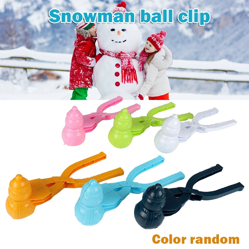 Winter Plastic Snowball Maker Clip Kids Outdoor Sand Snow Ball Mold Toys Snowman Clip Toy For Children